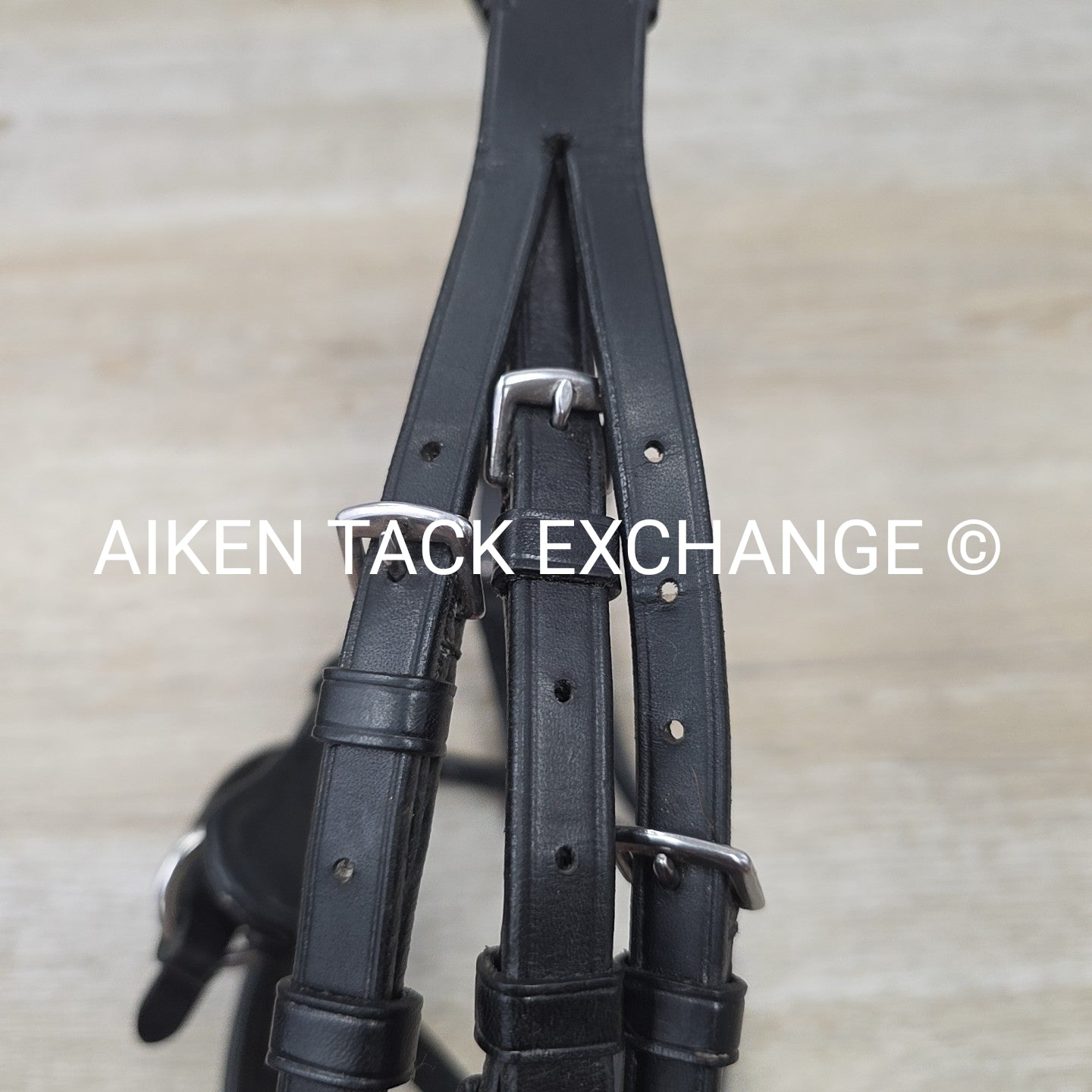 Collegiate ComFiTec Training Bridle, No Browband, No Reins, Black, Size Full