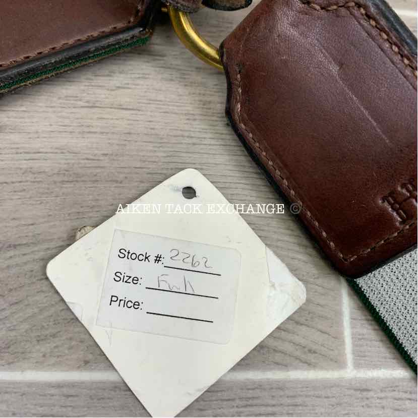 Thornhill Elastic Breast Collar Breastplate, Brown/Brass, Size Full, Brand New