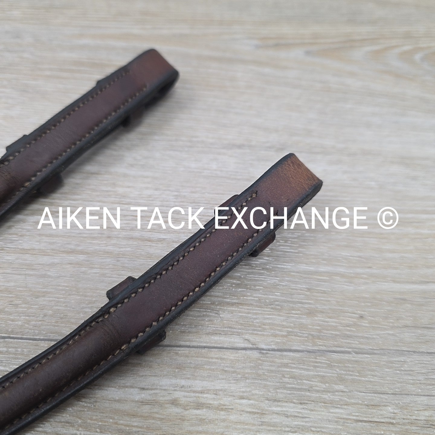Beval Plain Raised Laced Reins, Brown, 57"