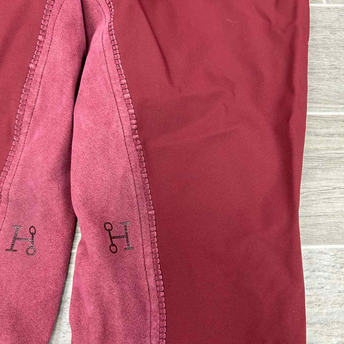 SmartPak Hadley High-Rise Full Seat Breeches in Merlot, Size 36 R