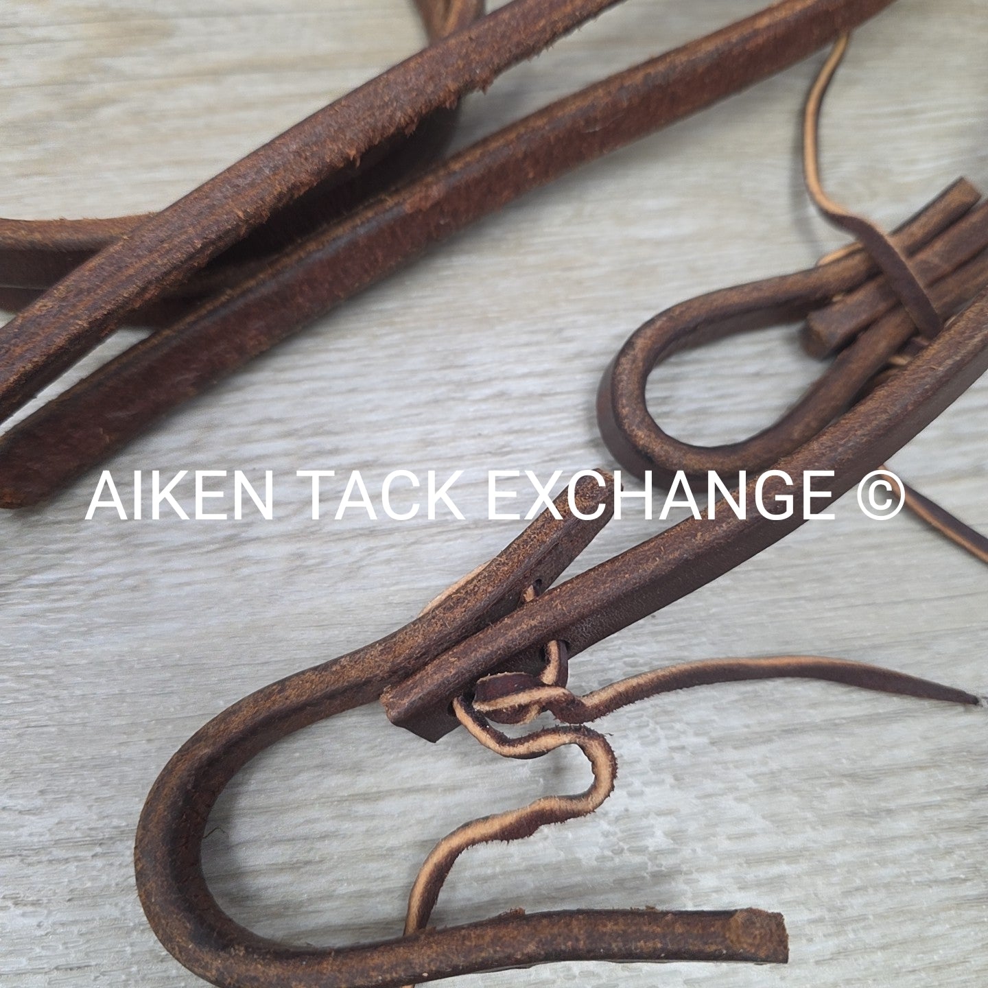 One Ear Headstall with Split Reins, Brown, Size Full