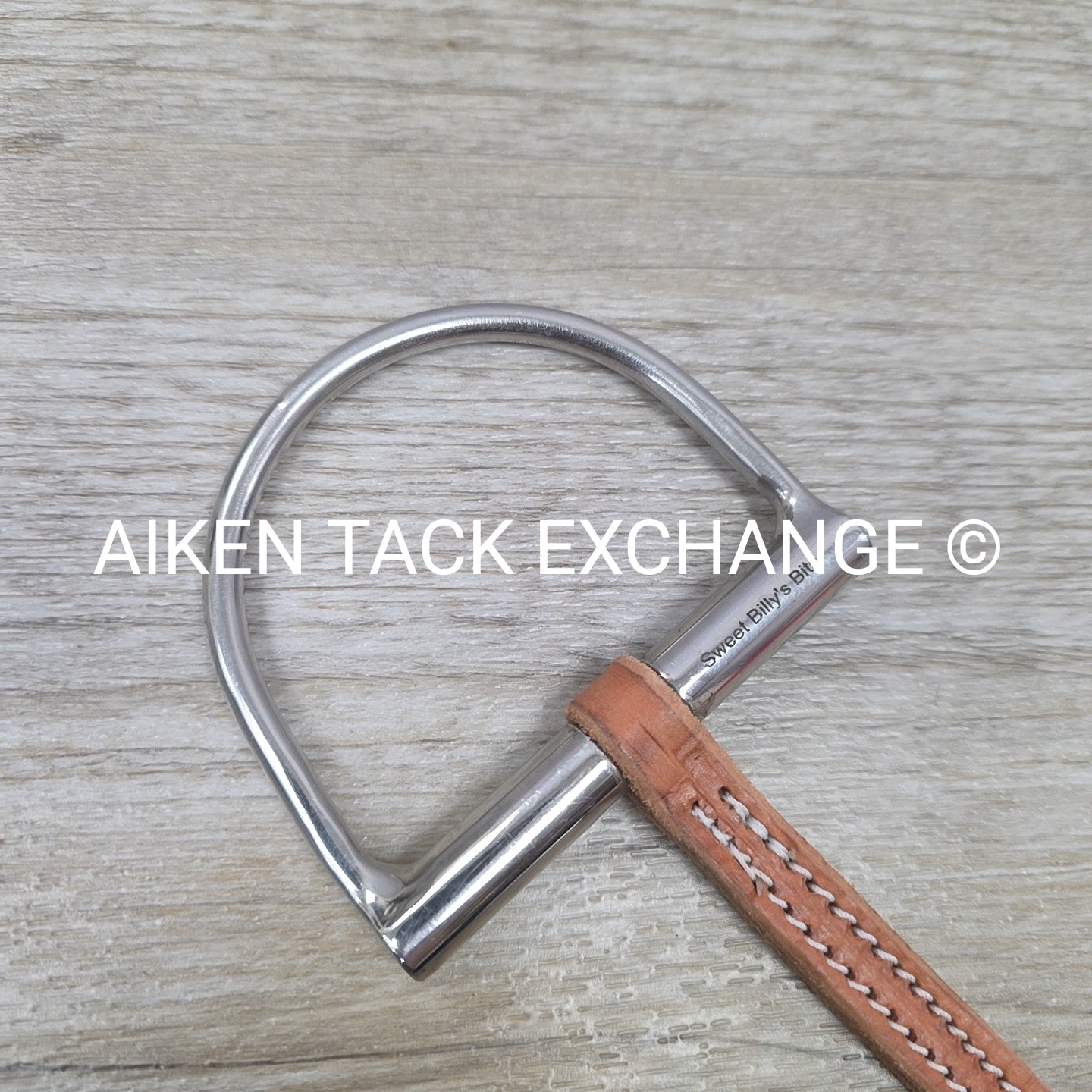 Sweet Billy's Bits Leather Mullen Mouth D Ring Bit 5.75"