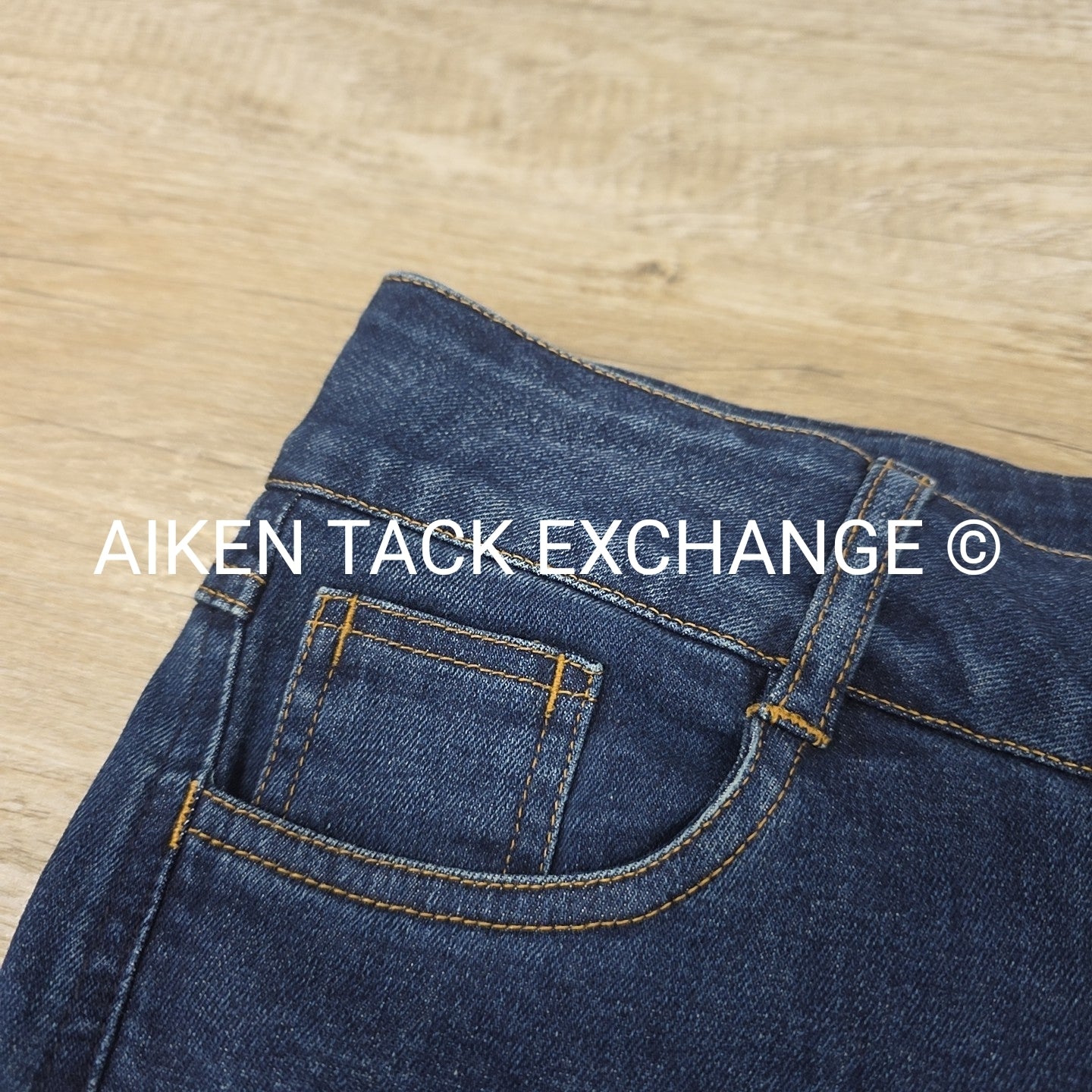 Horze Silicone Grip Full Seat Denim Breeches, Size 28