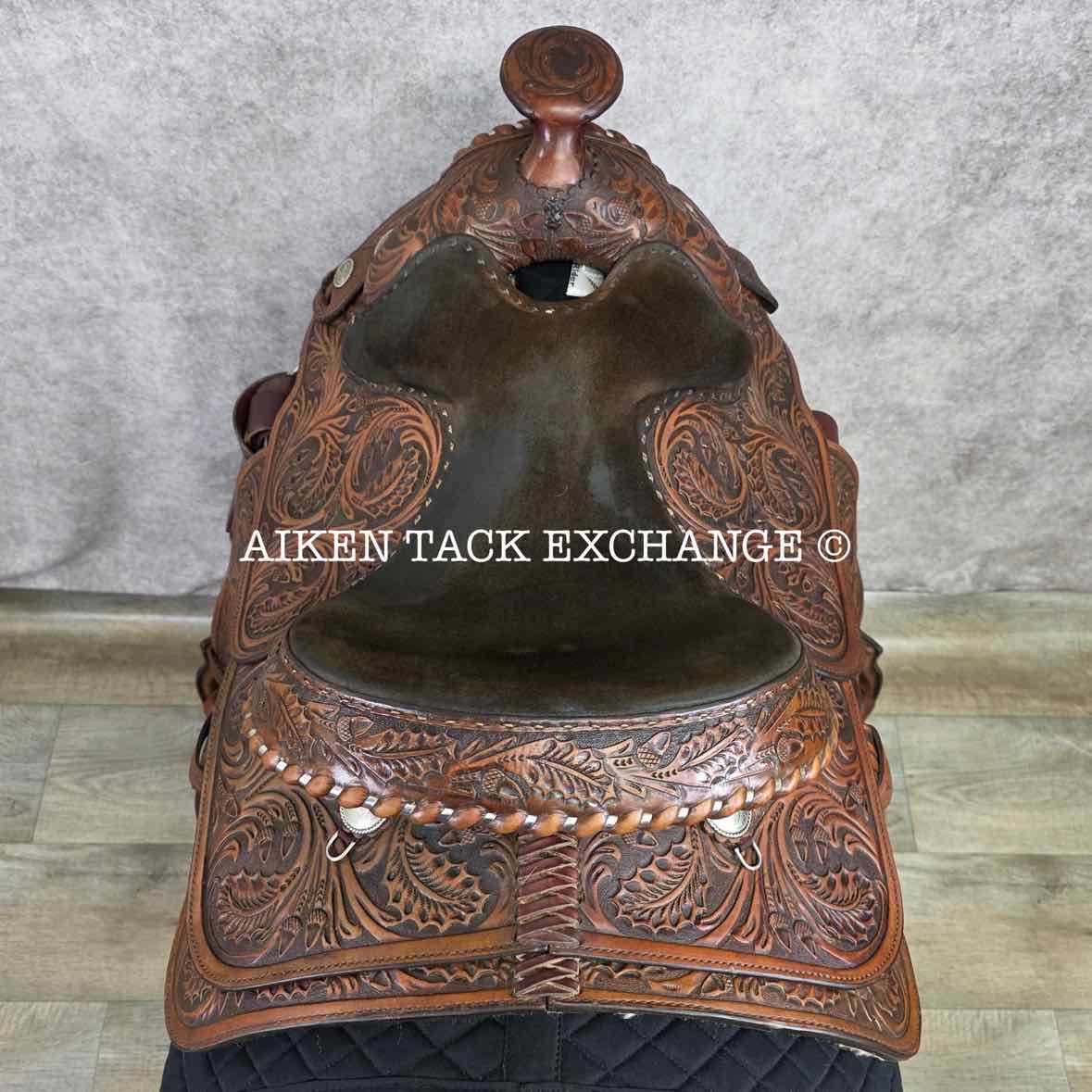 Circle Y Equitation Western Saddle, 15" Seat, Regular Tree - Semi QH Bars