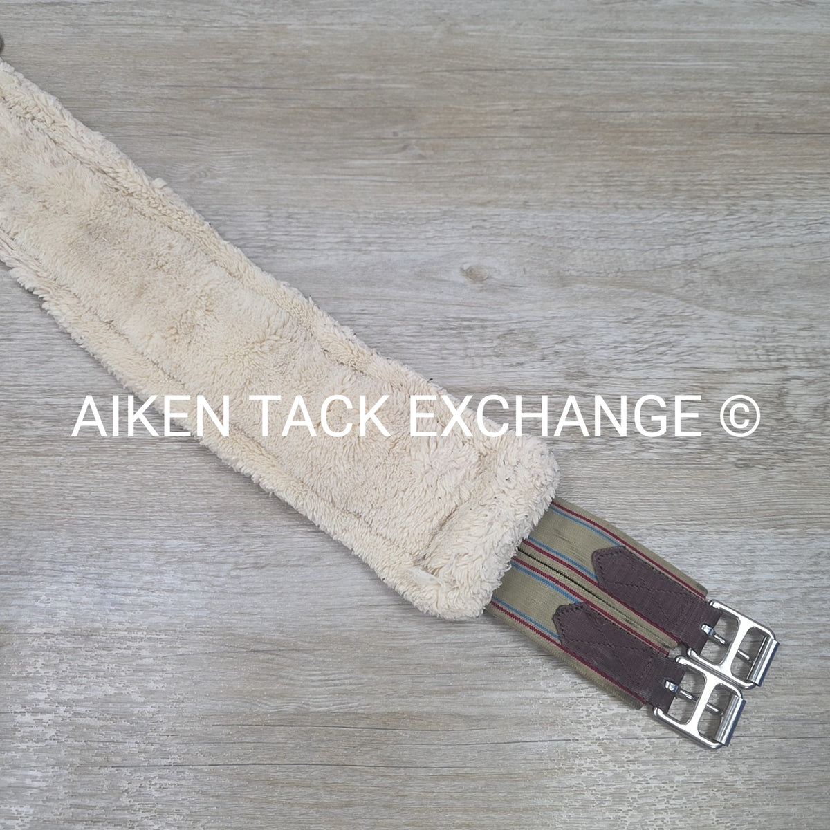 Stubben Removable Fleece Girth with Double End Elastic, Brown, 56"