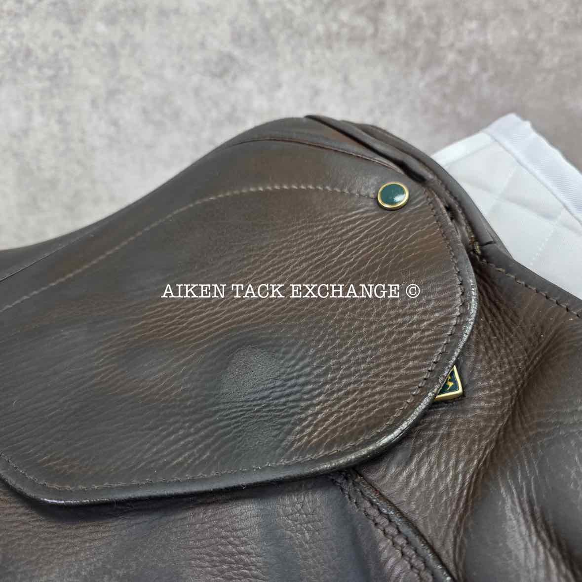 2007 Stubben Roxane Deluxe Jump Saddle, 18.5" Seat, 32cm Tree - Wide Tree, Wool Flocked Panels