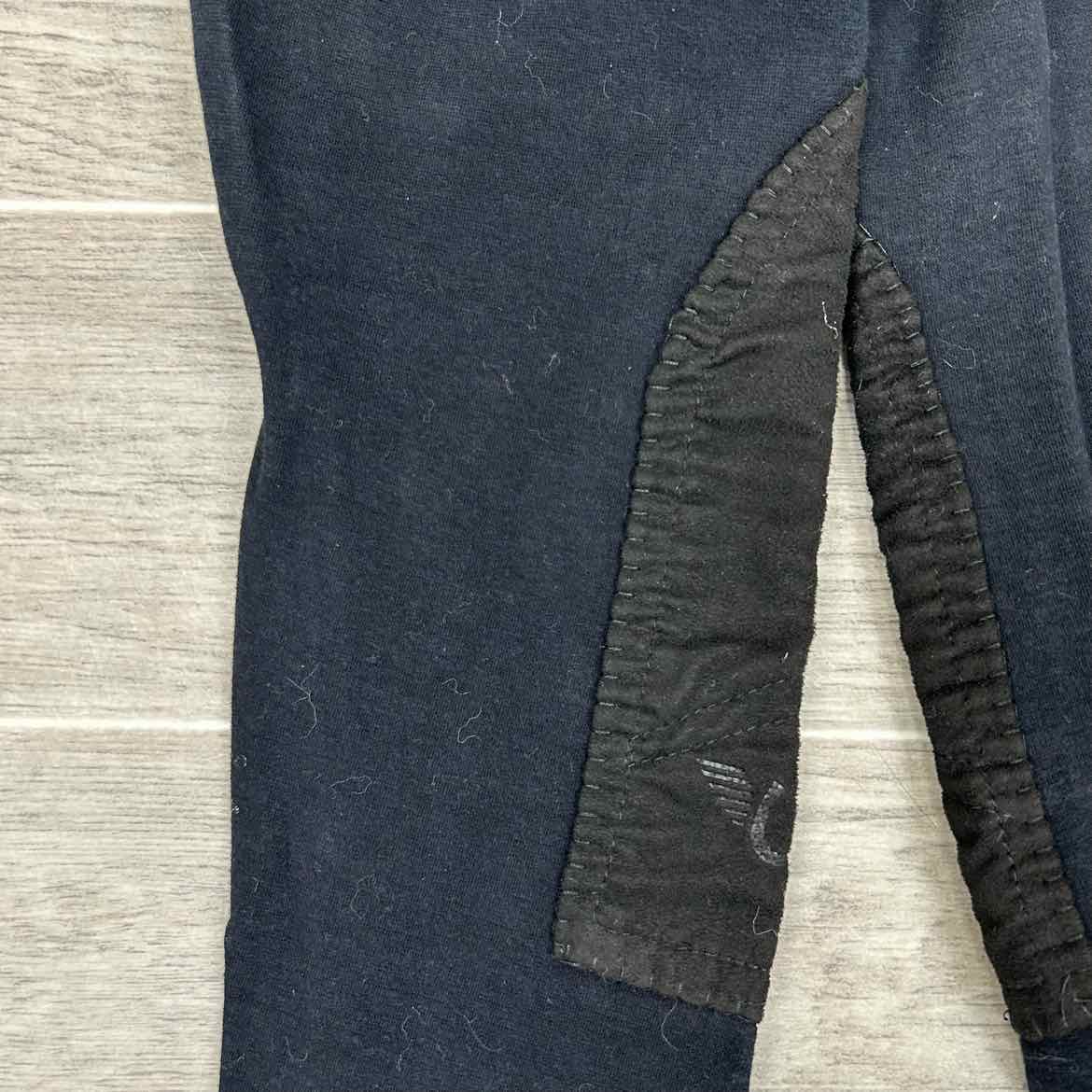TuffRider Starter Low Rise Pull On Knee Patch Tights, Size 14