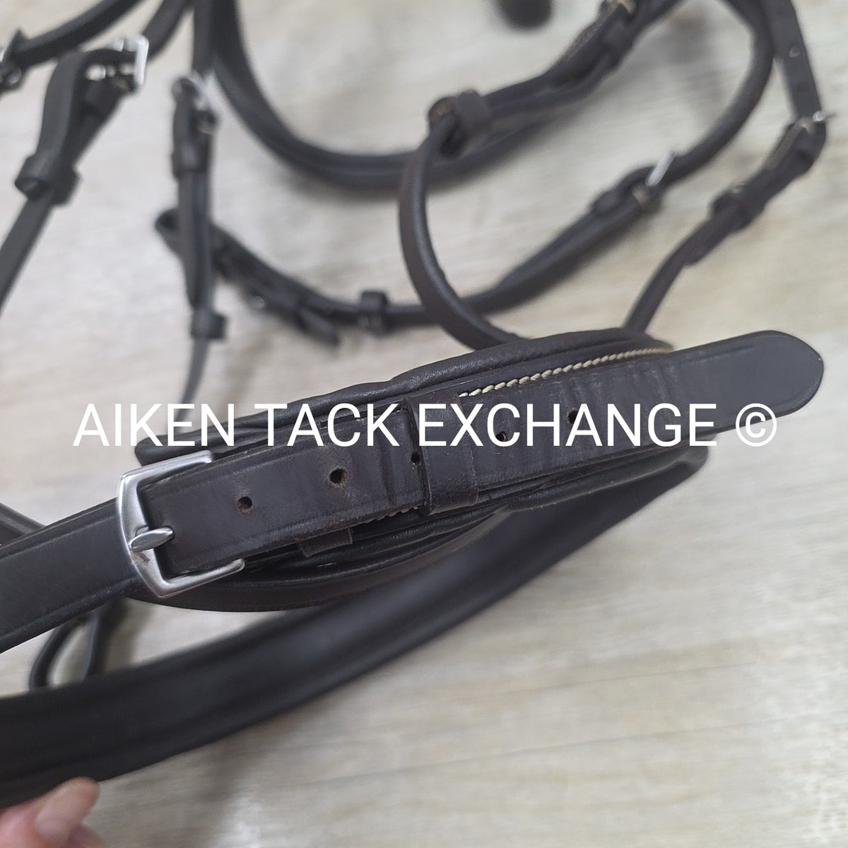 Monocrown Fancy Stitched Bridle with Laced Reins, Brown, Size Full