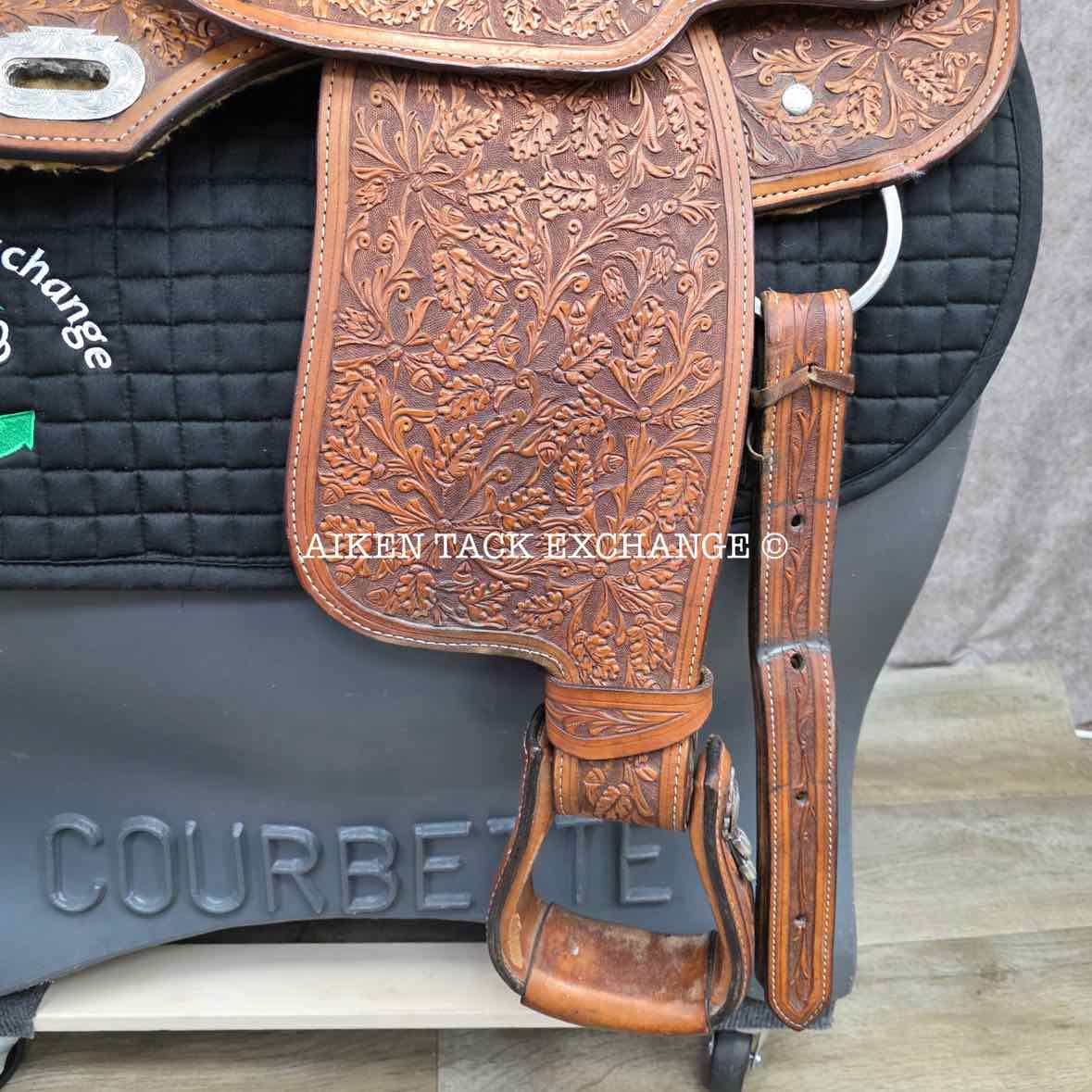 Dale Chavez Western Saddle, 16" Seat, Regular Tree - Semi QH Bars, Comes with Matching Bridle
