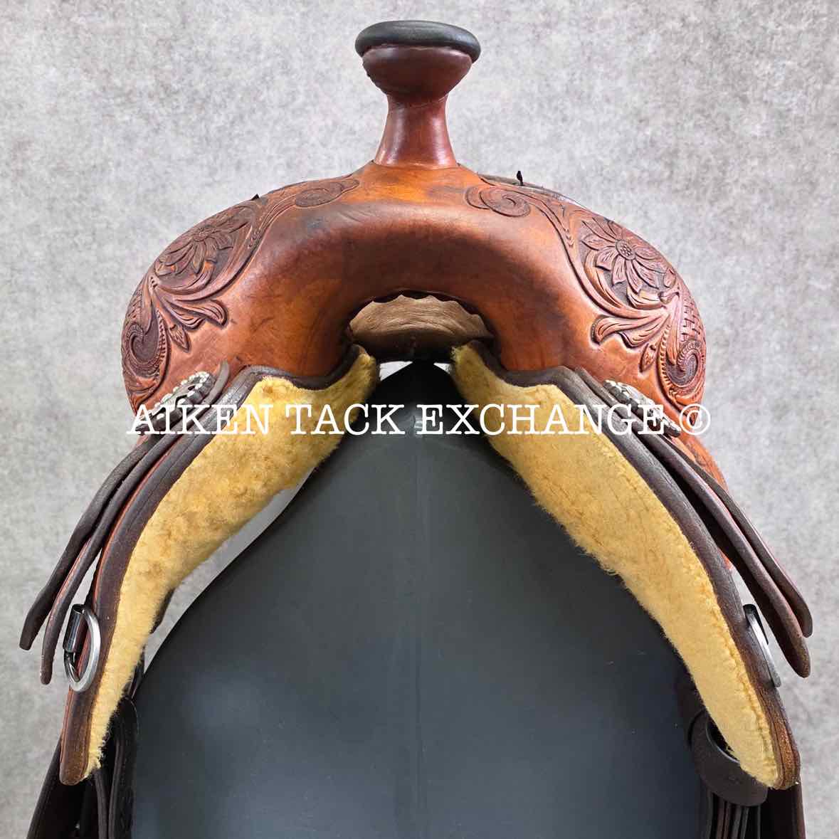 Jerry Shaw Western Saddle, 16.5" Seat, Wide Tree - Full QH Bars