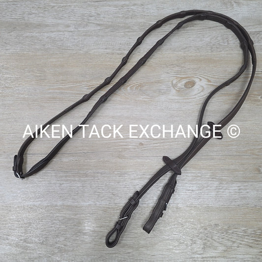 Schockemohle Durasoft Grip Reins, Brown, Size Full