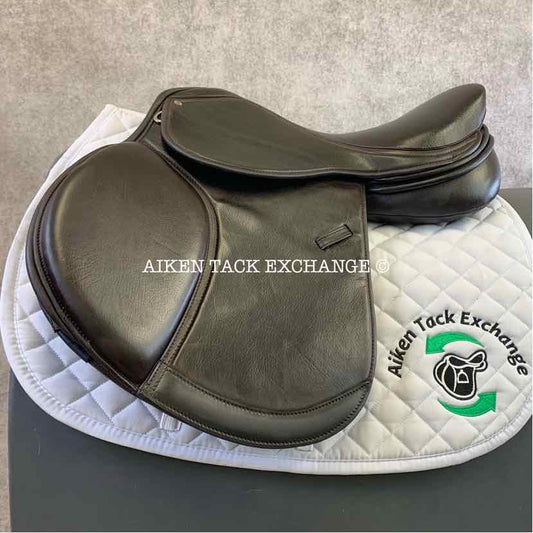 Pegasus Unicorn French Style Jump Saddle, 17.5" Seat, Auto-Adjusting Flex Tree, Comes with Pegasus Saddle Fitter Sheepskin Half Pad
