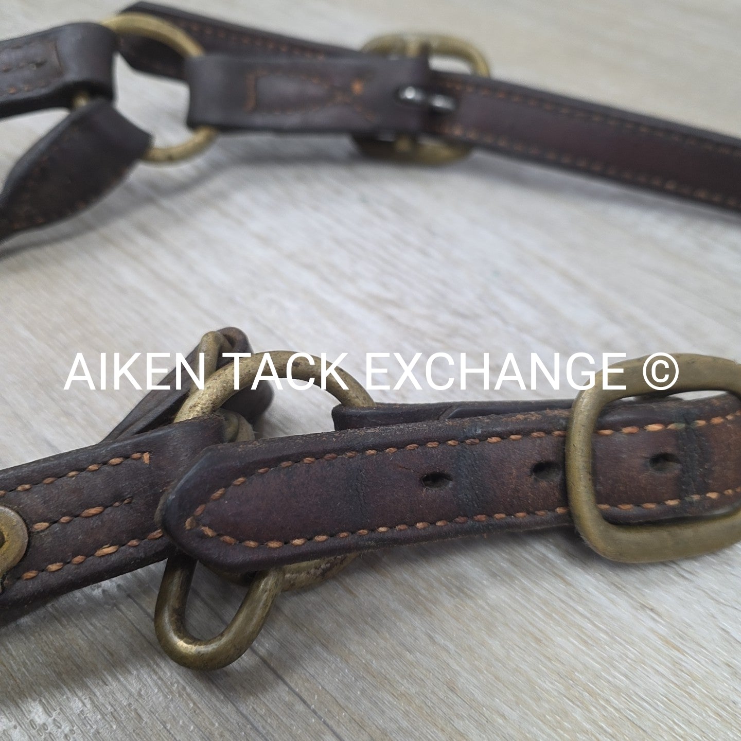 BARGAIN BUNDLE: 2 Leather Halters, Brown, Size Full