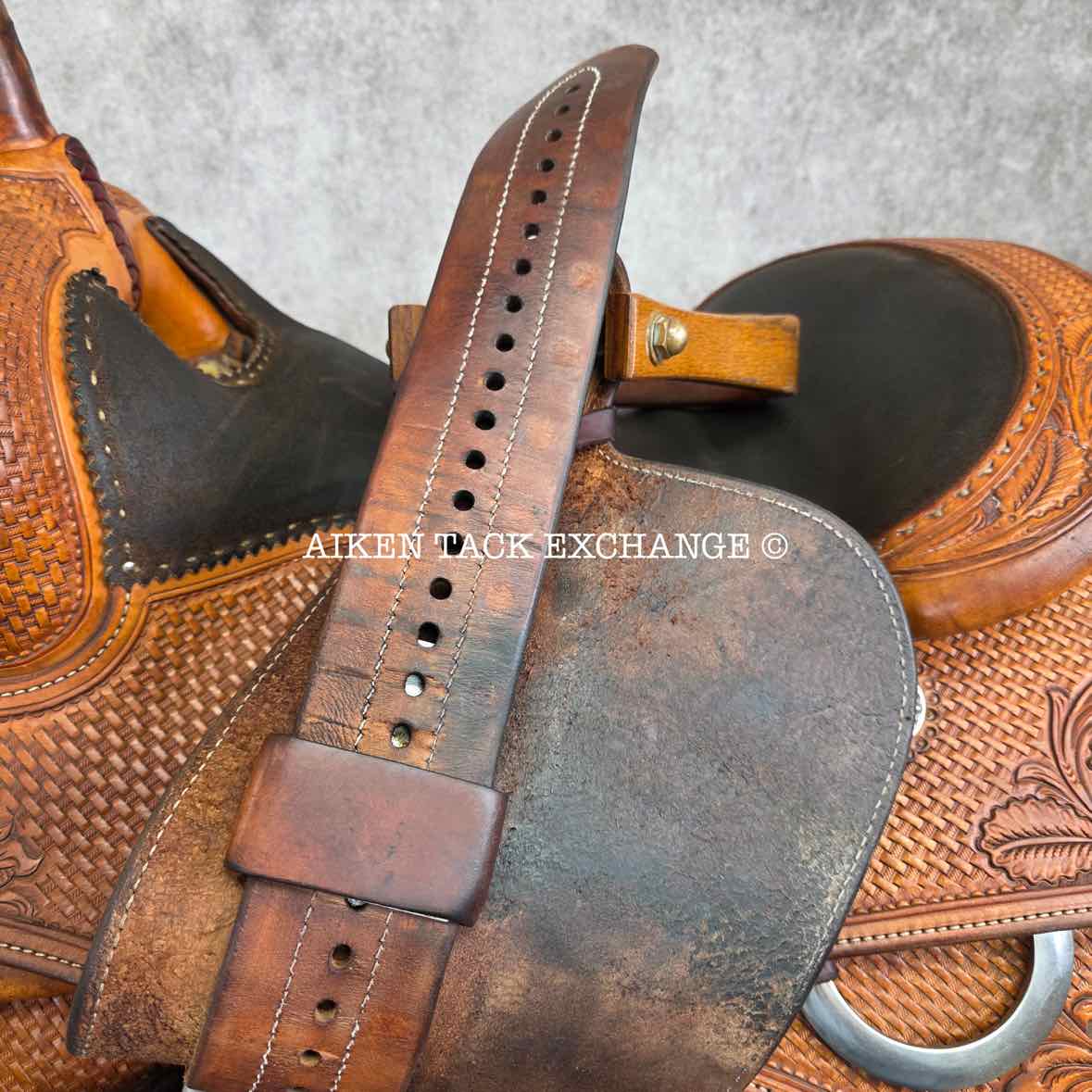 Bob Avila Western Saddle, 15.5" Seat, Regular Tree - Semi QH Bars