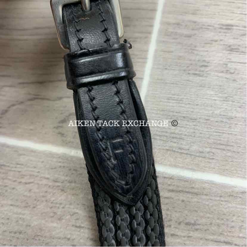 KL Select Red Barn Special Grip Reins (No Stops), Black, Size Full - 54"