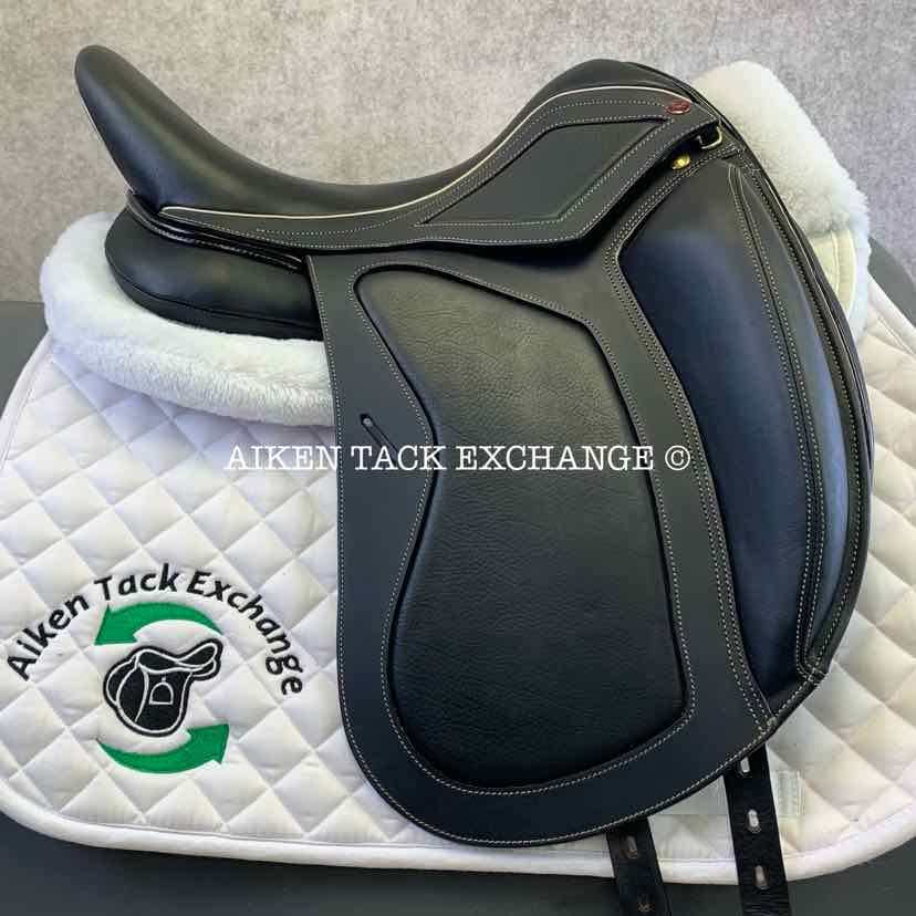2022 MaxFlex Melina Pro Monoflap Dressage Saddle, 17.5" Seat, Flex Tree - Adjustable (Custom Gullet), Wool Flocked Pony Panels