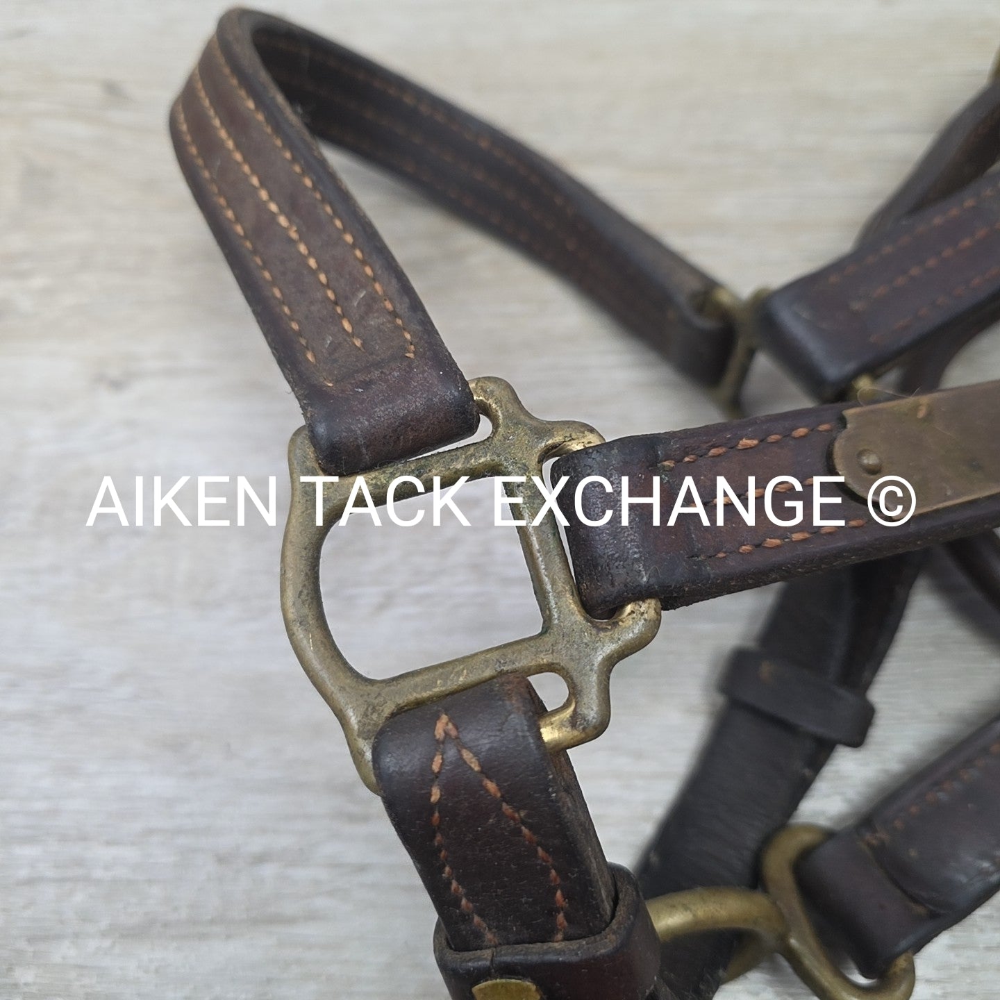 BARGAIN BUNDLE: 2 Leather Halters, Brown, Size Full