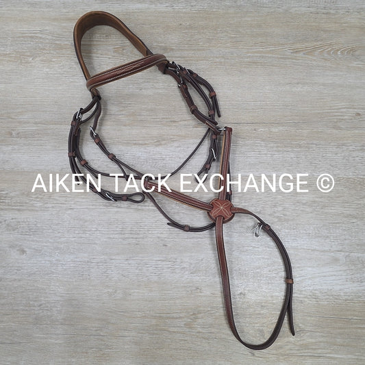 Antares Monocrown Figure 8 Bridle, No Reins, Brown, Oversize (3)