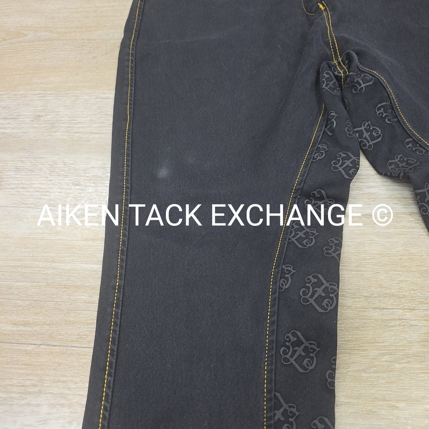 Horze Jessie Denim Silicone Grip Full Seat Breeches, Women's 30