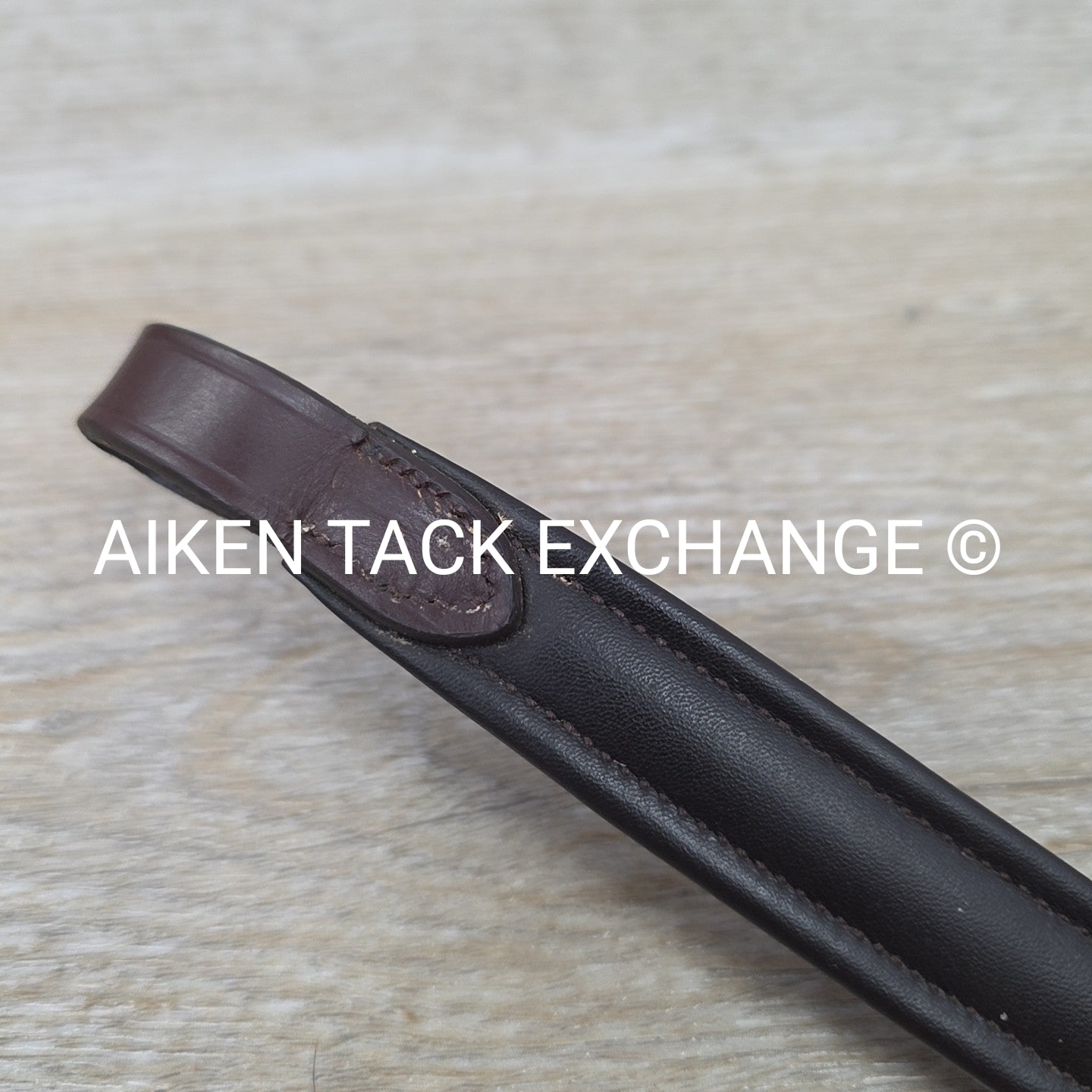 Padded Plain Raised Browband, Brown, 15"