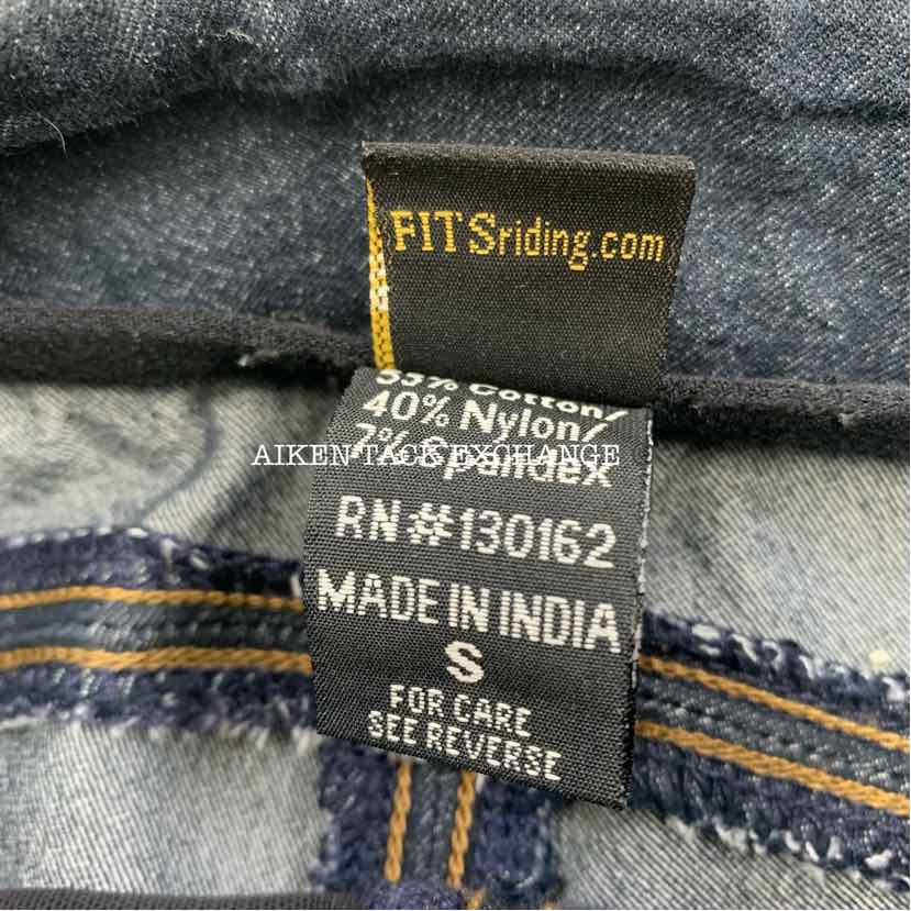 FITS Denim Full Seat Breeches, Size Small