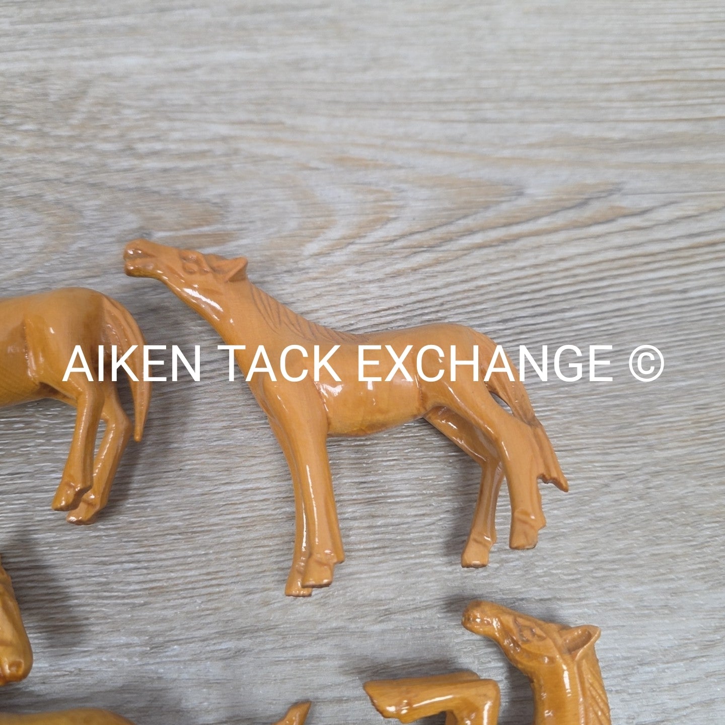Handcarved Wooden Horses - Set of 8