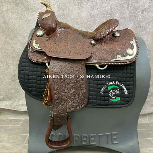Billy Cook 2874 Western Saddle, 15" Seat, Regular Tree - Semi QH Bars
