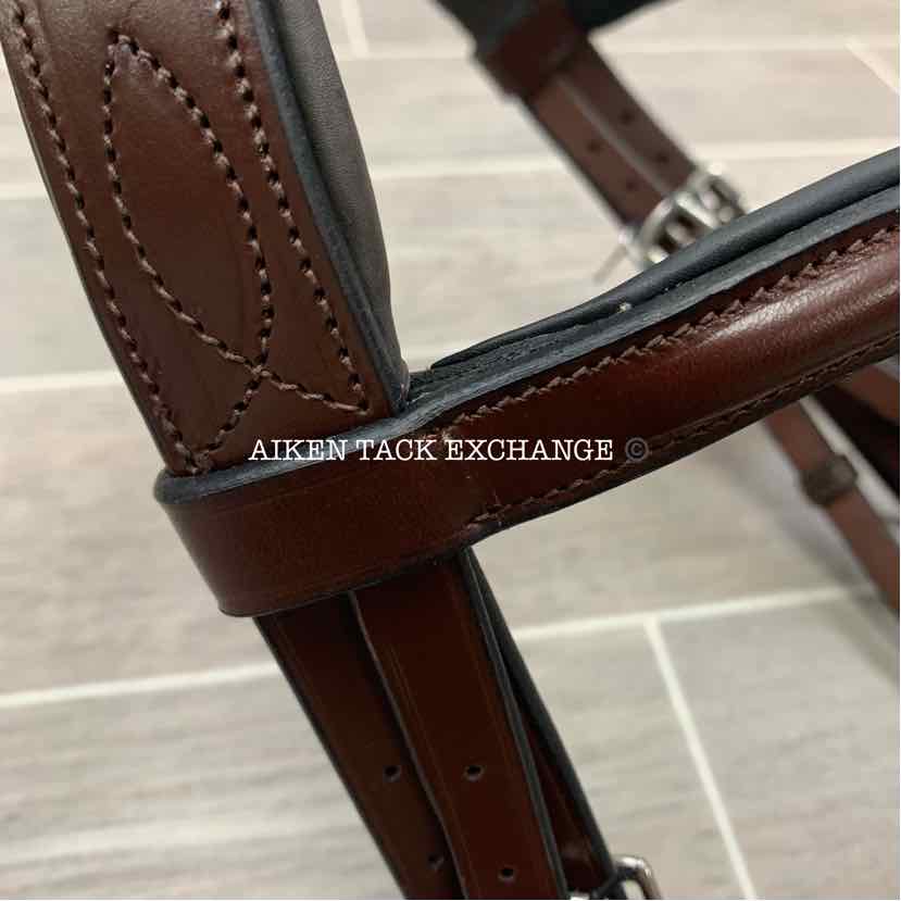 KL Select Red Barn Arena Ergonomic Weymouth Dressage Bridle, Brown, Size Full