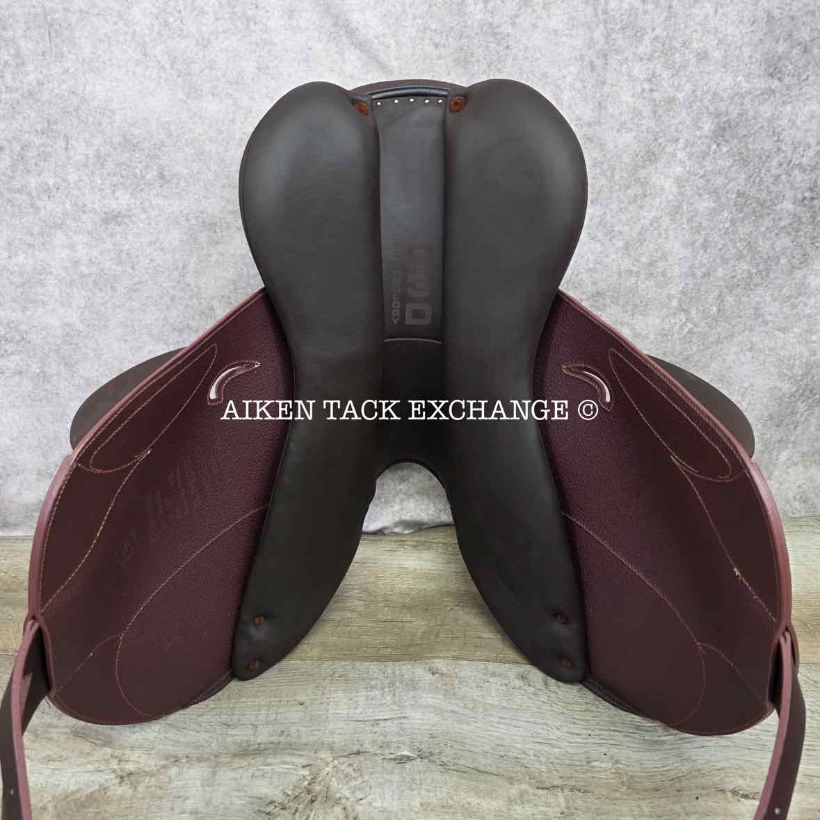 2023 Devoucoux Chiberta K Monoflap Jump Saddle, 16.5" Seat, 0KA Flap, Medium Tree, D3D Panels, Full Buffalo Leather