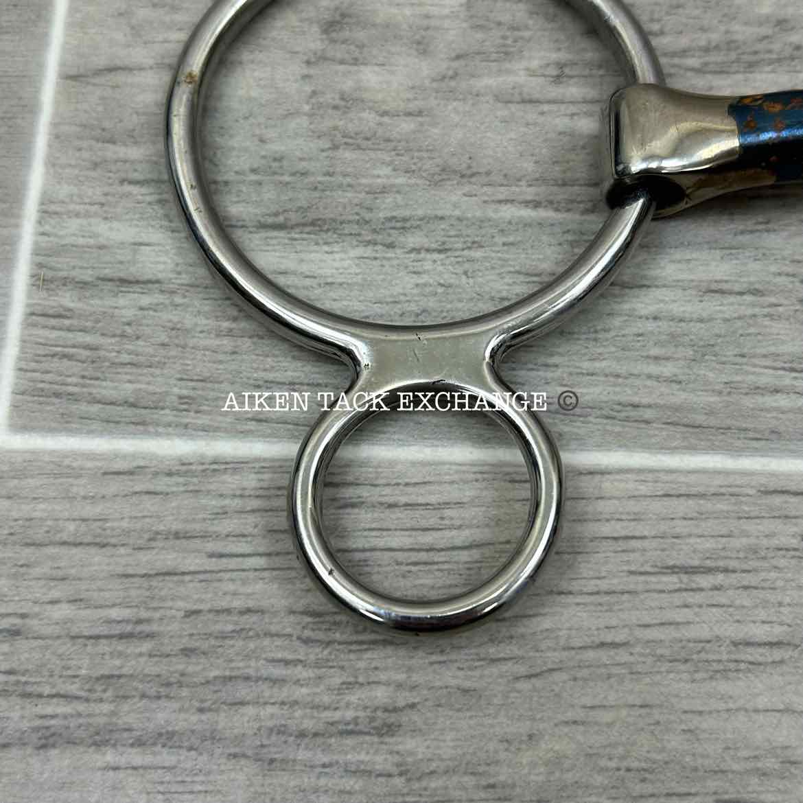 Shires Blue Sweet Iron 2 Ring Elevator Bit with Copper Rollers 5"