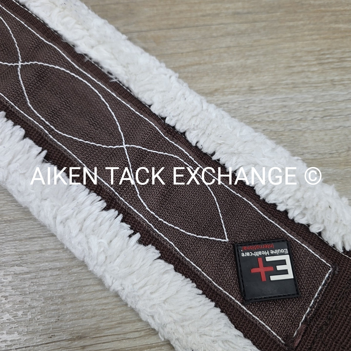 Equine Healthcare International Fleece Girth, Double End Elastic, Brown, 48"