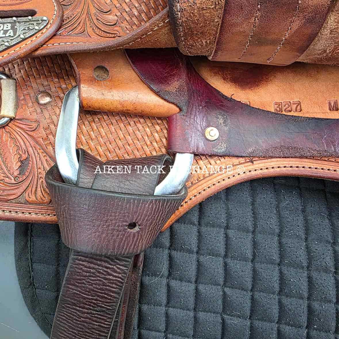 Bob Avila Western Saddle, 15.5" Seat, Regular Tree - Semi QH Bars