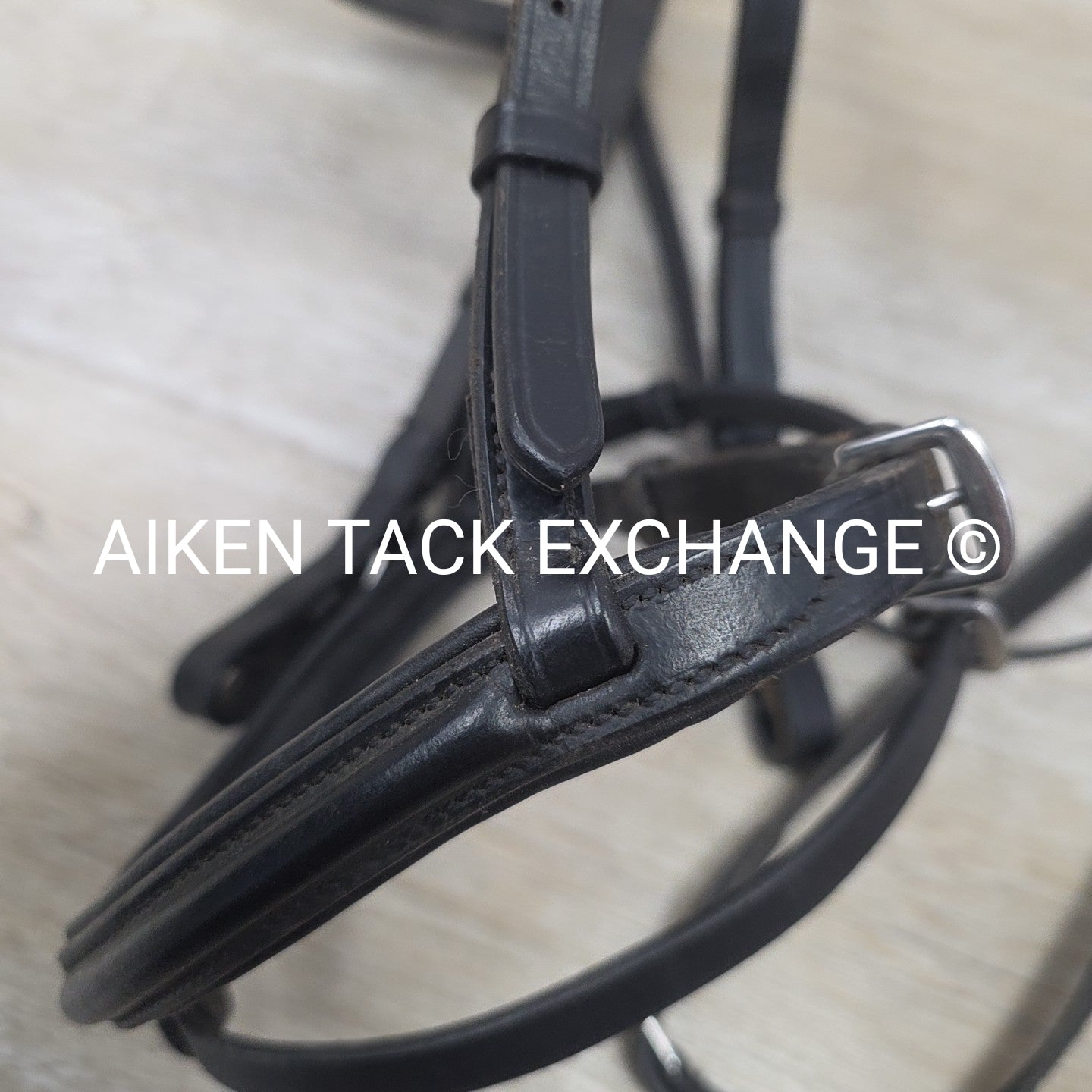 Bobby's English Tack Fairhaven Plain Raised Flash Bridle with Cotton Web Reins,