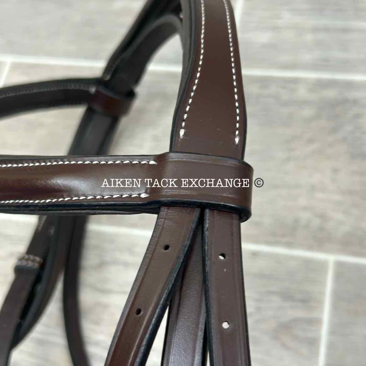 KL Select Red Barn Sovereign Hunter Bridle with Reins, Brown, Size Pony