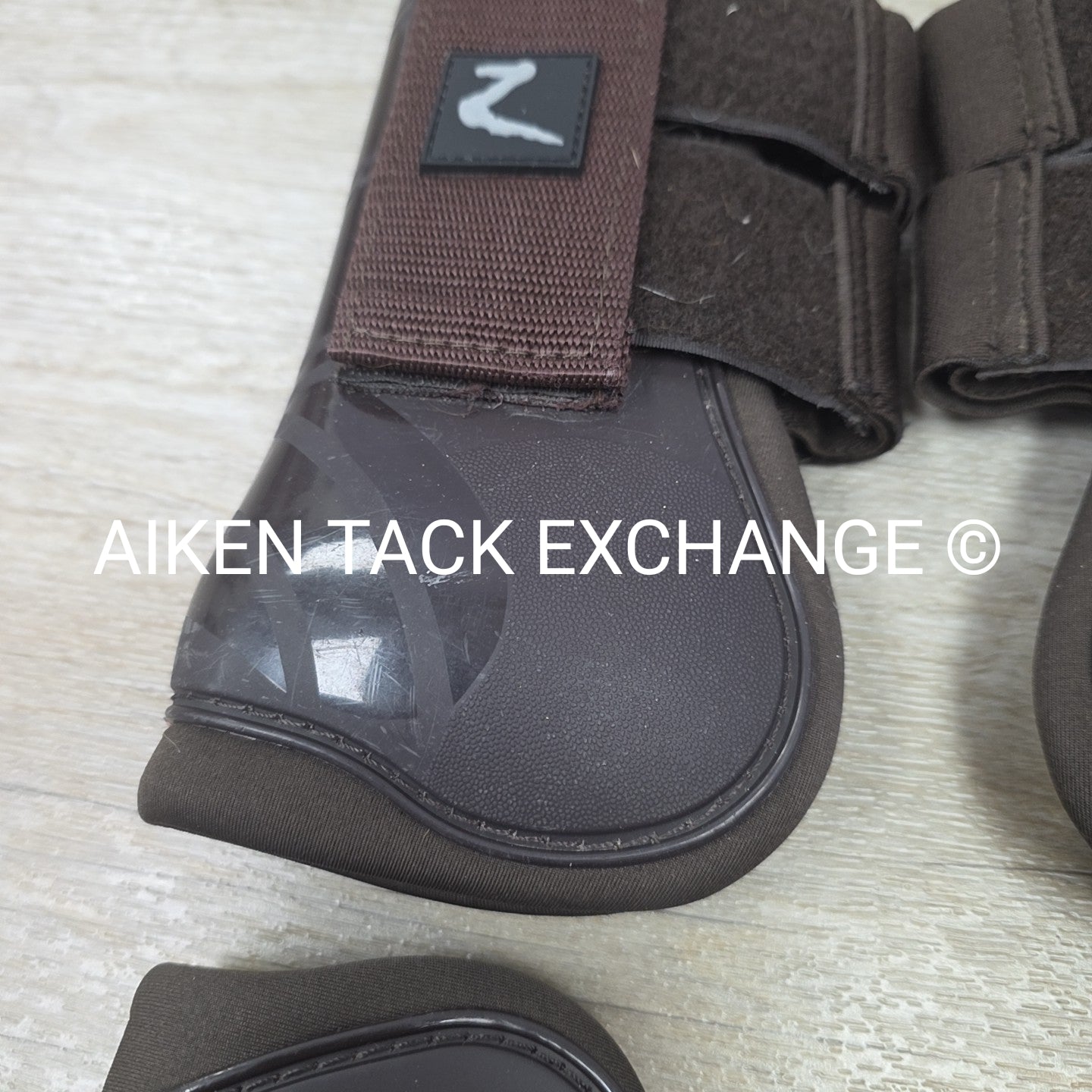 Horze Open Front Tendon Boot Set, Front & Hind, Brown, Size Full