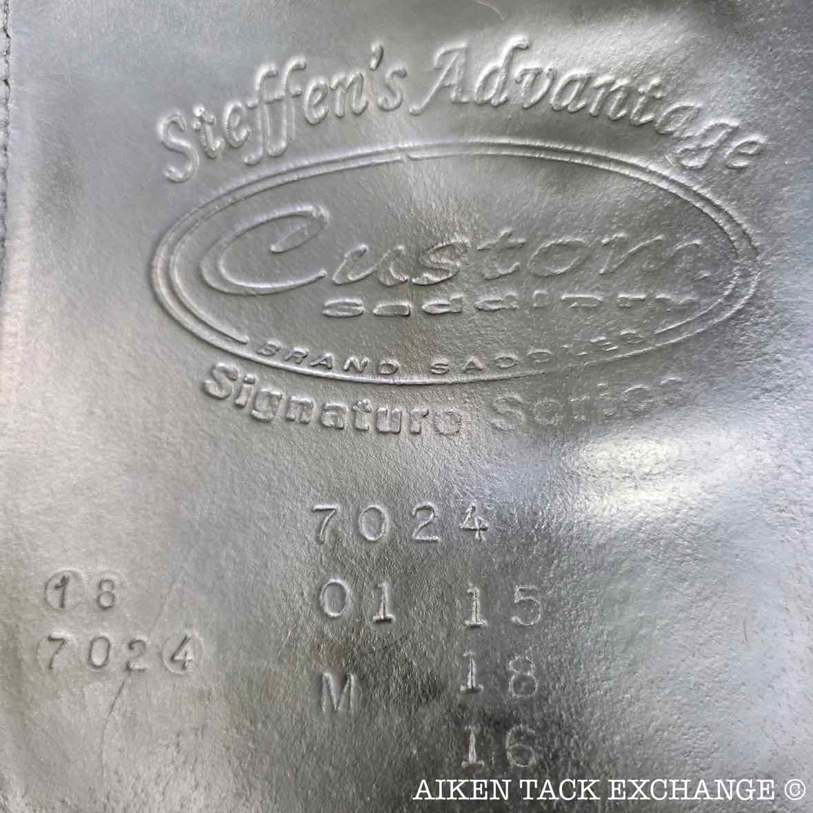 2015 Custom Saddlery Signature Steffen's Advantage Monoflap Dressage Saddle, 18" Seat, Adjustable Tree, Wool Flocked Panels