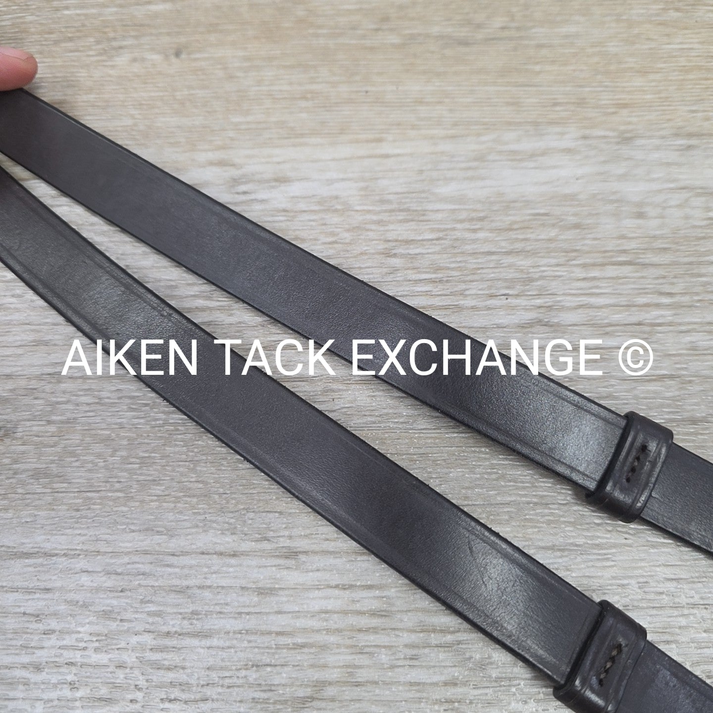 Leather Reins with Hand Stops, Brown, 54"