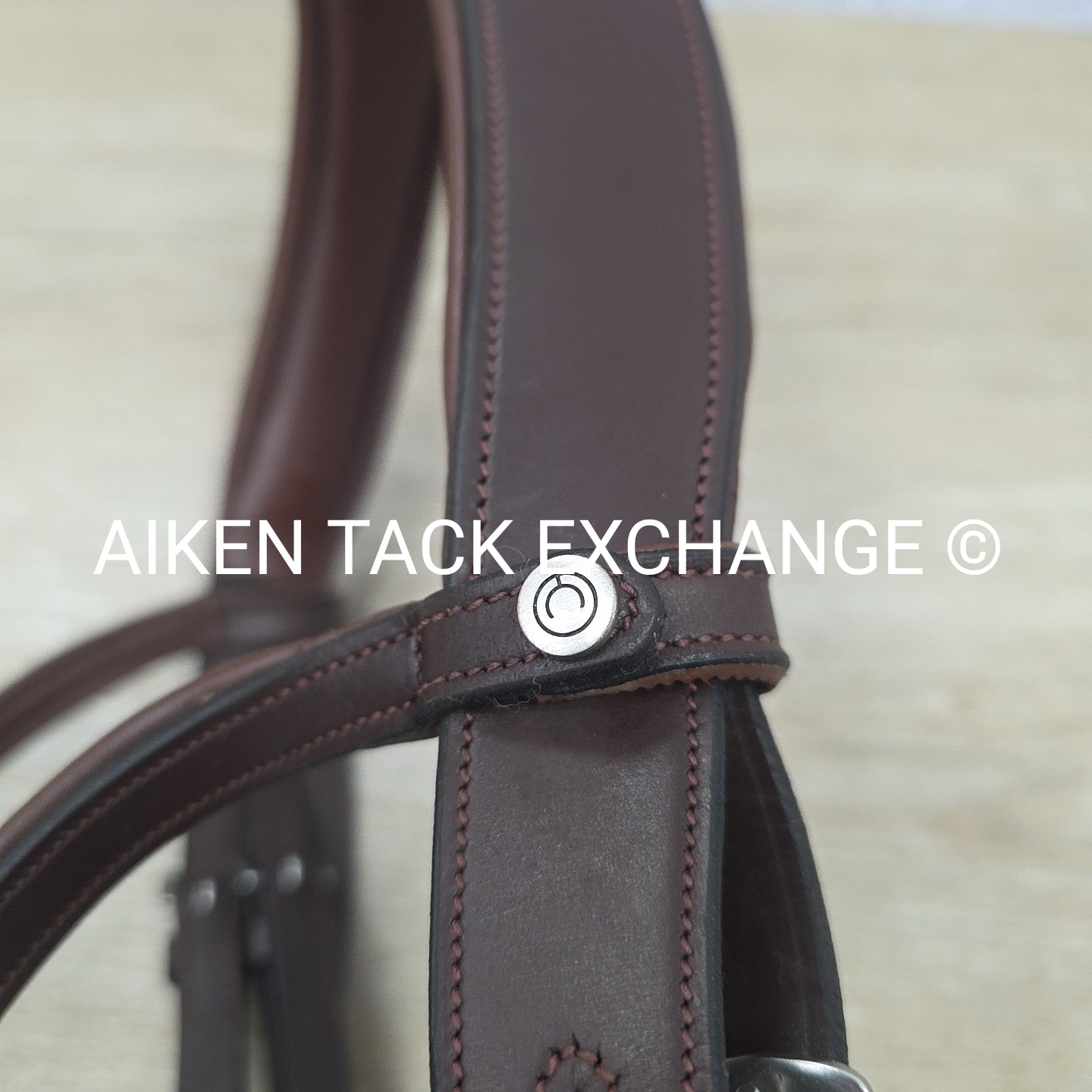 Montar Fair Bridle with Removable Flash, No Reins, Brown, Size Full