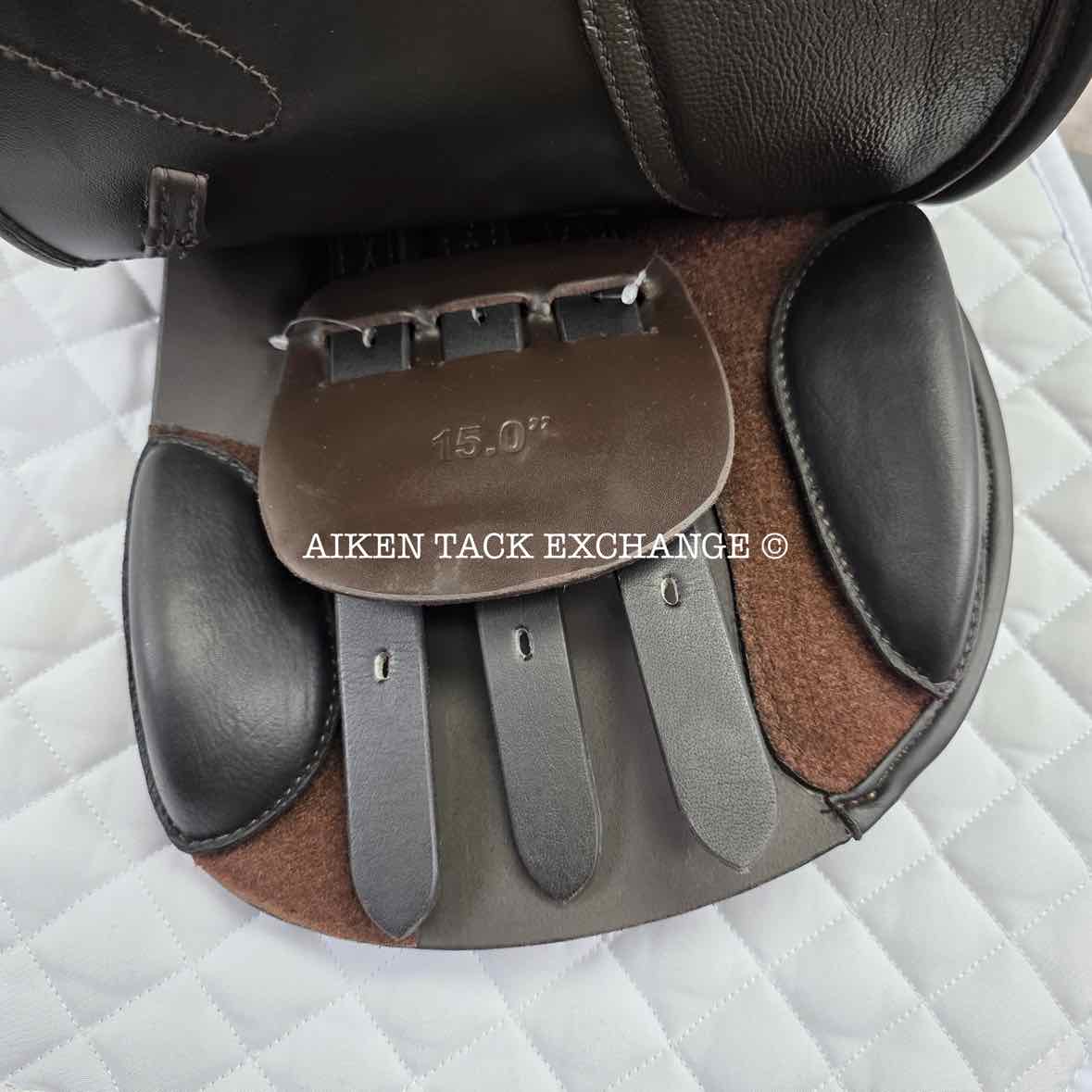 Royal Heritage Merida Youth Close Contact Saddle, 15" Seat, Adjustable Tree - Changeable Gullet, Wool Flocked Panels