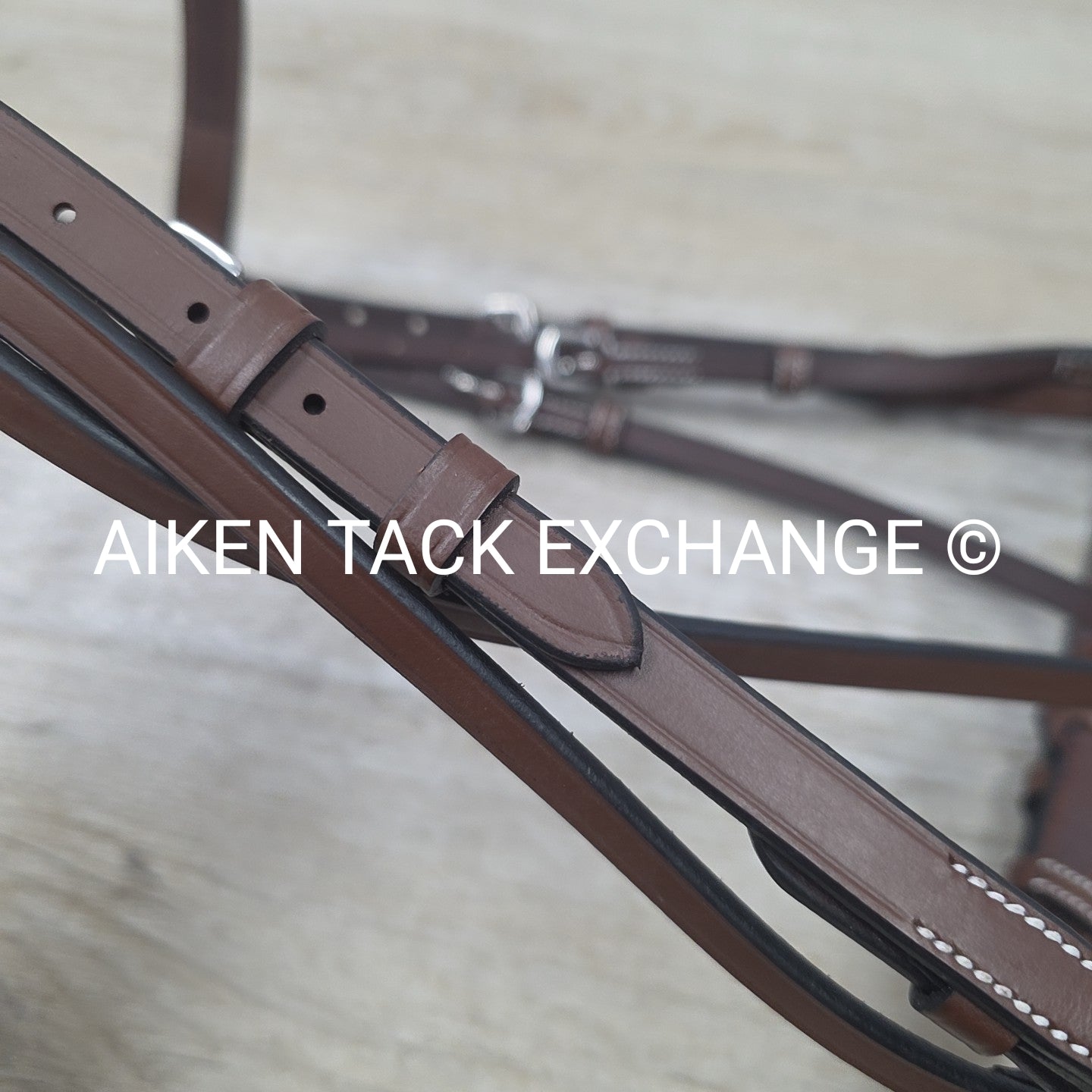 HDR Advantage Plain Raised Bridle with Reins, Oakbark, Size Pony