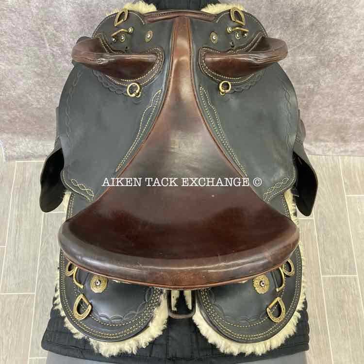 2012 Trevor James Northern Champion Drafter Australian Endurance Saddle, 16" Seat, Wide Tree - Full QH Bars