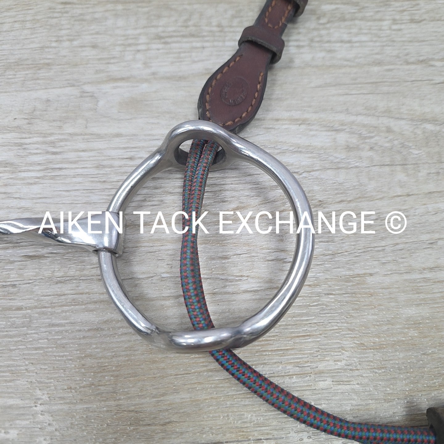 Single Joint Slow Twist Loose Ring Gag Bit 5" with Nunn Finer Rope Gag Cheeks