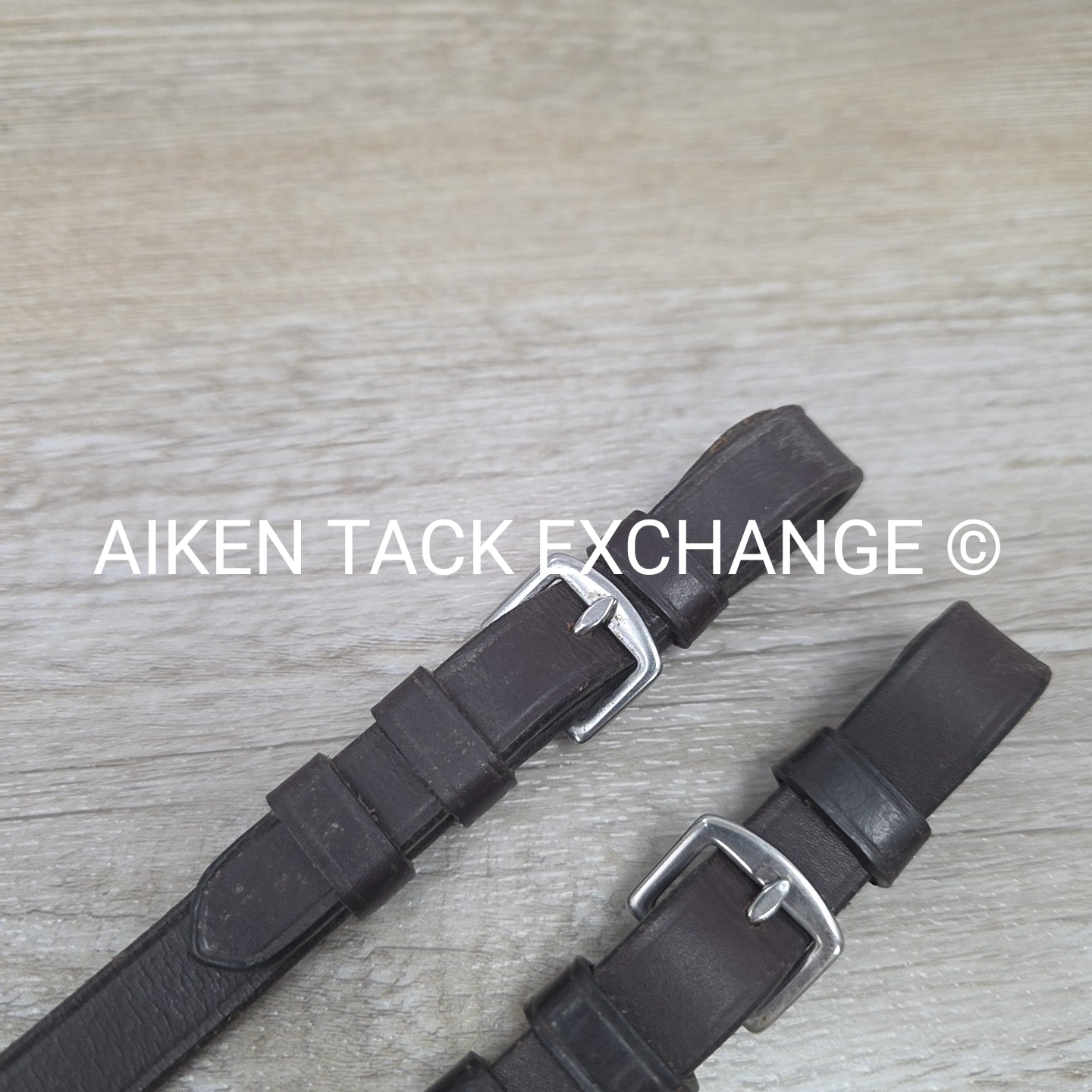 Leather Reins with Rubber Grip, Brown, 55"