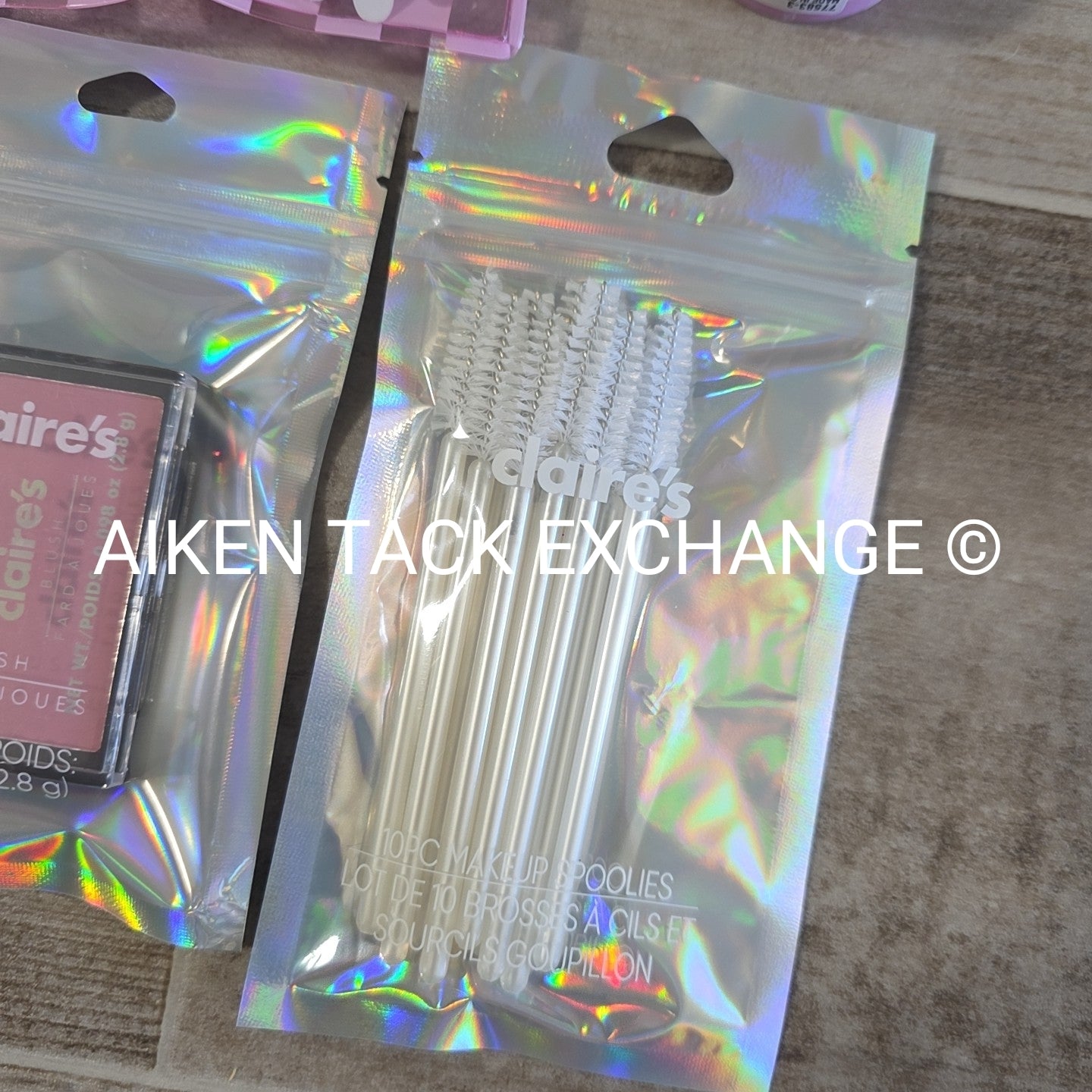 Claire's Makeup Bundle - Blush, Sponge, Eyeliner/Shadow Set, Spoolies, Eyeshadow