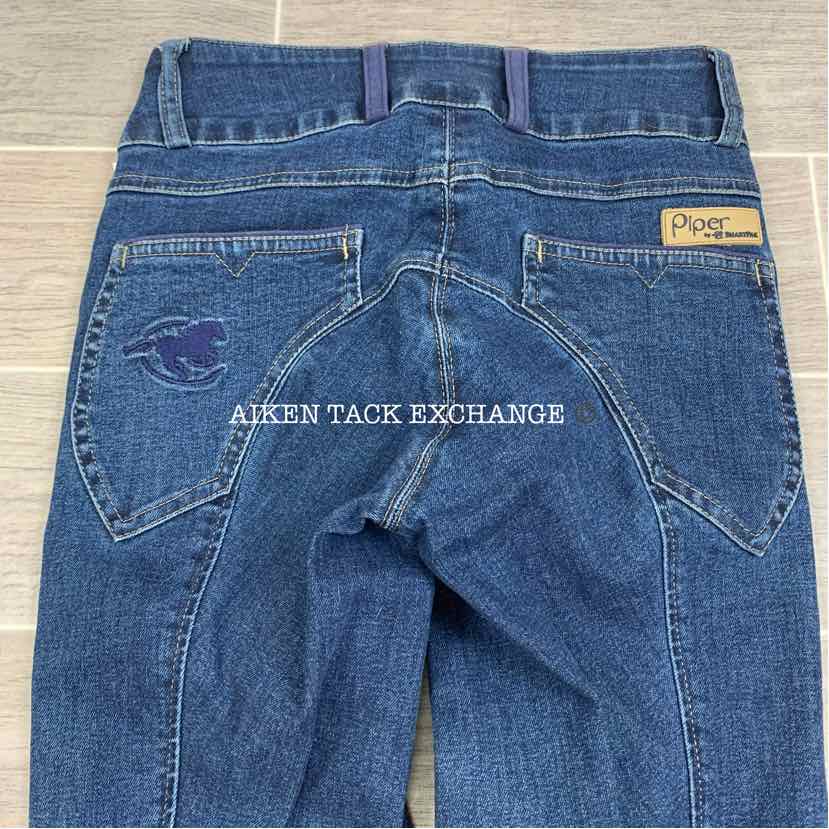 SmartPak Piper Stretch Denim Knee Patch Breeches, Size 24 R