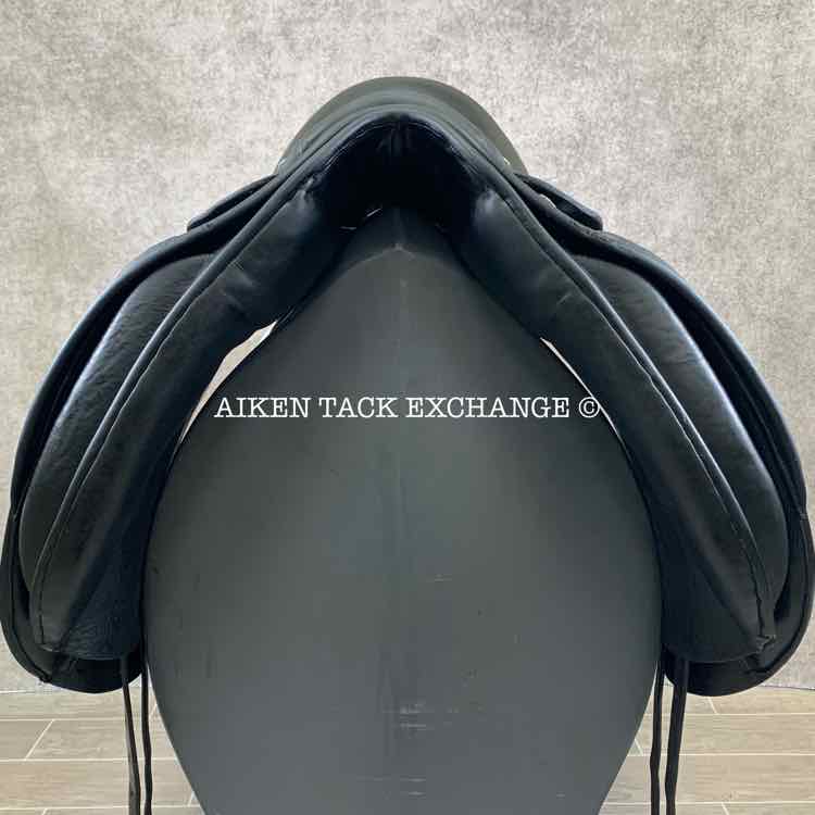 **SOLD** Cynron Dressage Saddle, 17.5" Seat, Medium Wide Tree, Wool Flocked Panels, Buffalo Leather