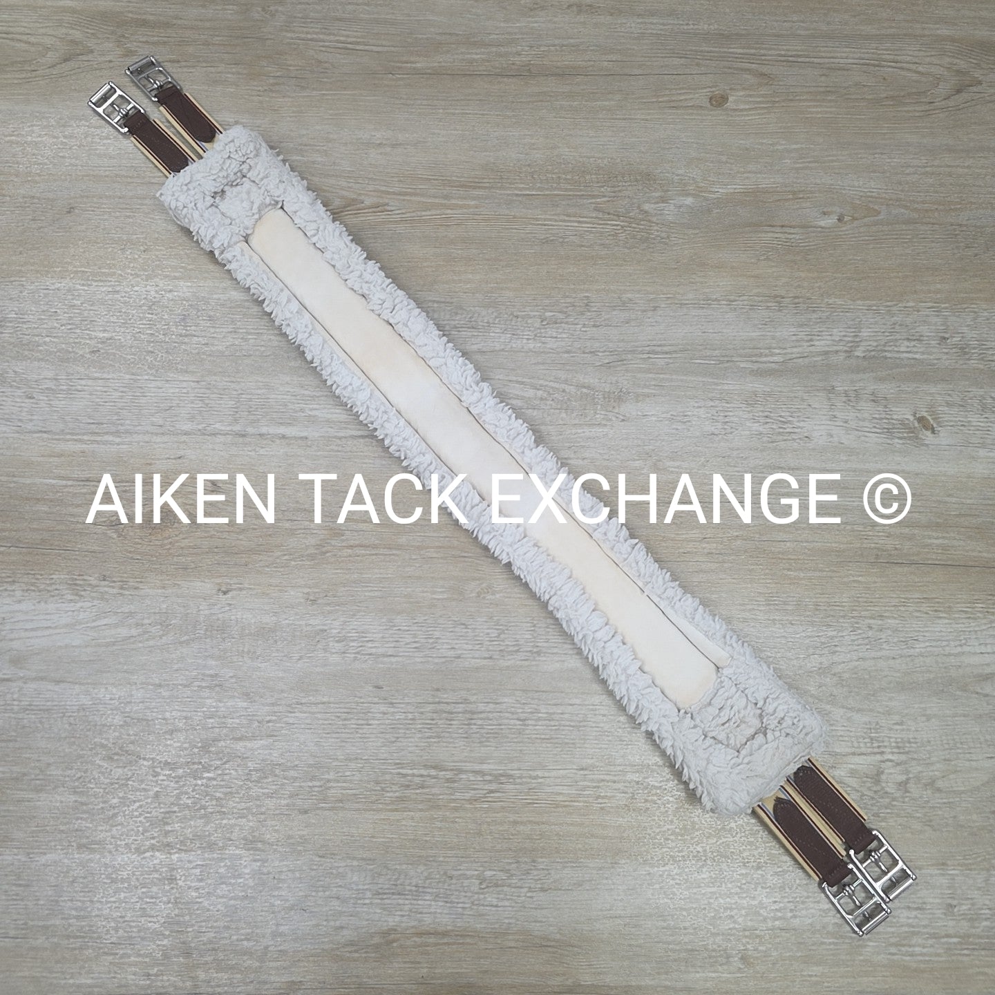 Lettia Fleece Lined CoolMax Girth with Double Elastic, Brown, 46"