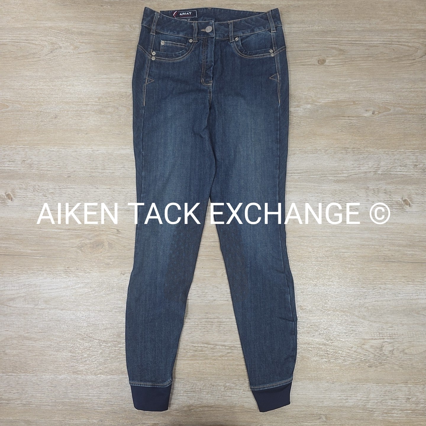 Ariat Halo Denim Knee Patch Breeches, Women's 28R
