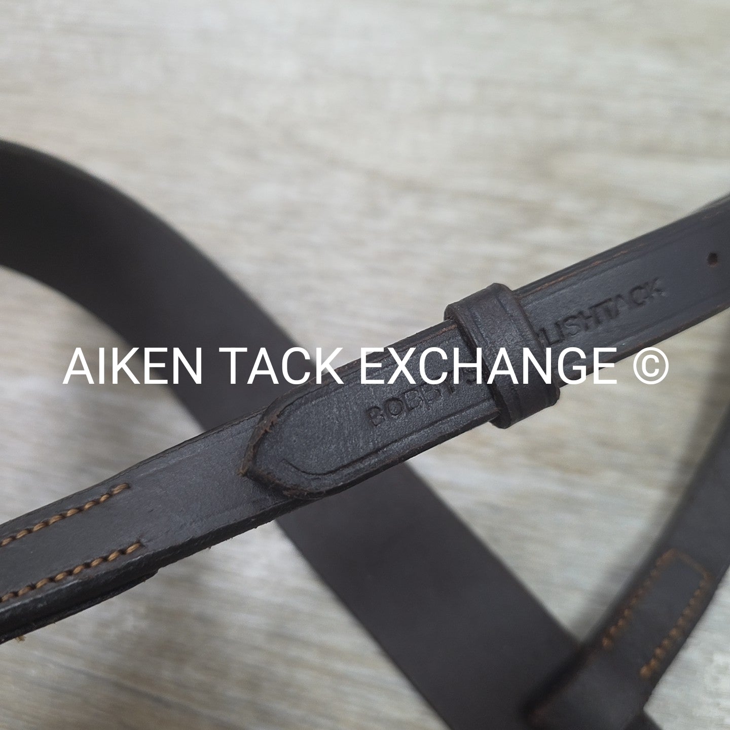 Bobby's English Tack Flat Hunt Noseband, Brown, Size Full