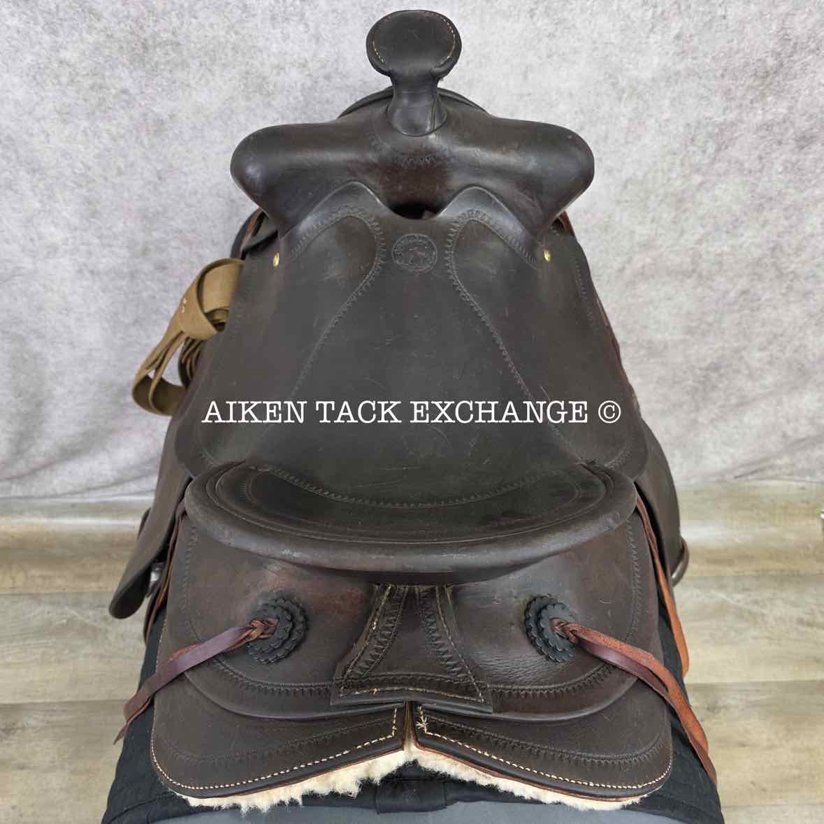 JC Higgins Western Saddle, 14.5" Seat, Regular Tree - Semi QH Bars